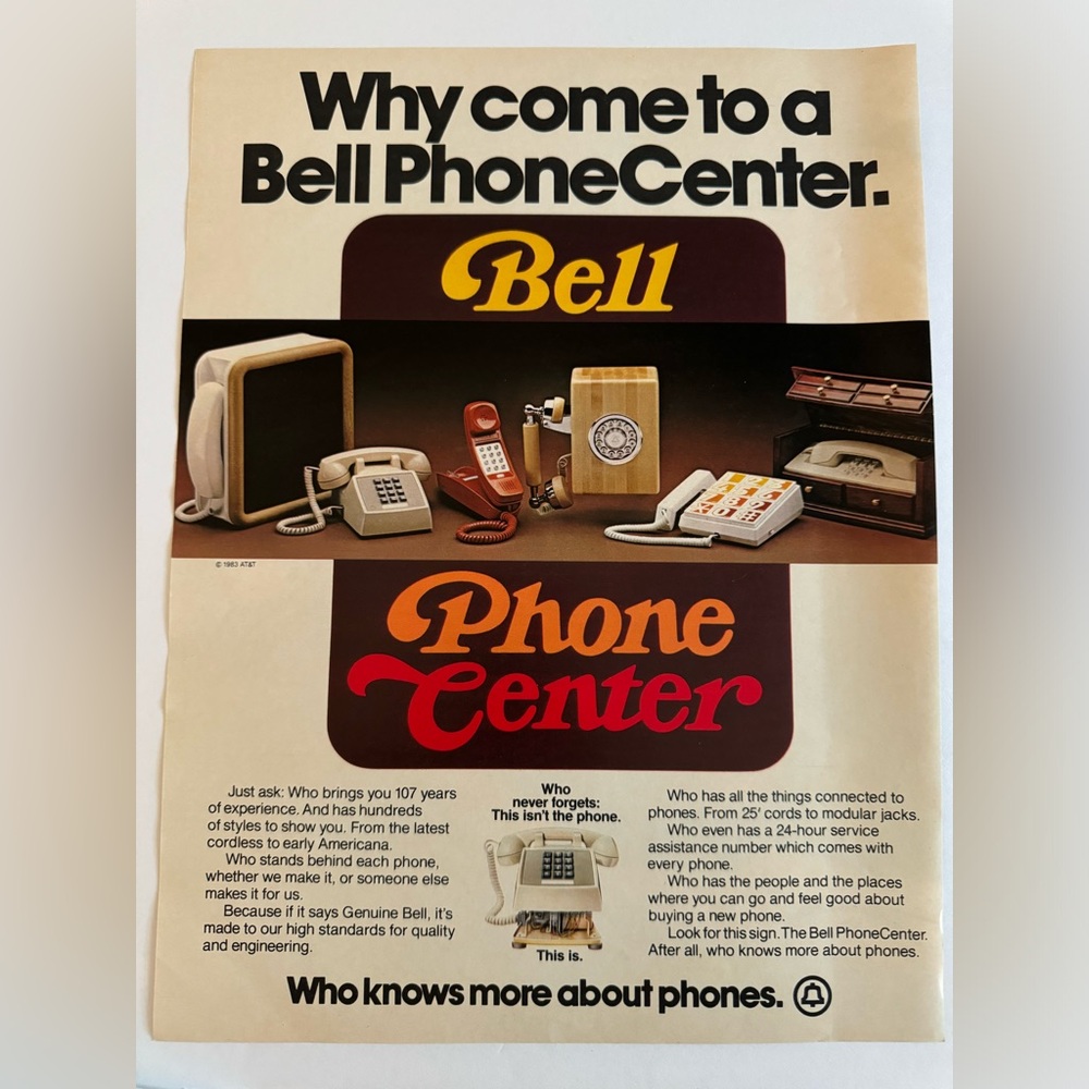 5/$20 Bell Vintage Magazine Print ad 1983